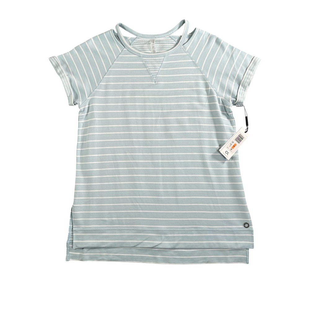 Calvin Klein‎ Performance NWT Women's Blue/White Striped Top Size Small